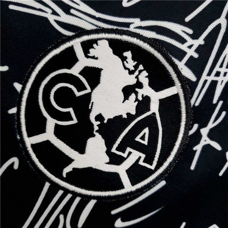 Club America Soccer Jersey 21-22 Black Football Shirt - Click Image to Close